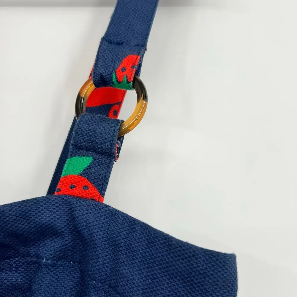 Anthropologie Maeve Square Neck Shift Strawberry Dress size Small In BlueBy - Picture 5 of 11